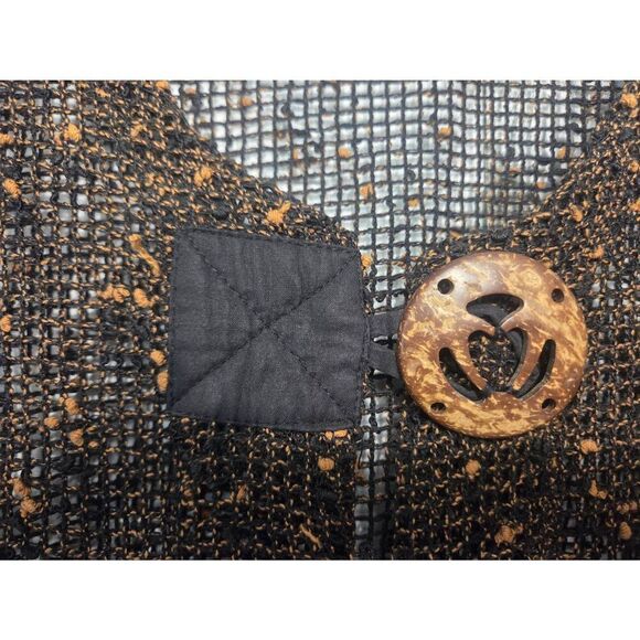 Unbranded Open Knit Oversized Button Sharkbite Lagenlook Cardigan Sz. XL EST - Picture 4 of 5